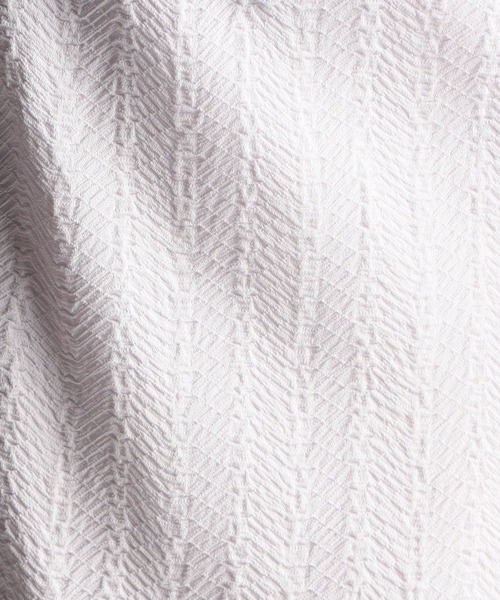 【セール】ウェーブシアー7分袖スタンドシャツ（シャツ/ブラウス）｜NICOLE CLUB FOR MEN（ニコルクラブフォーメン）