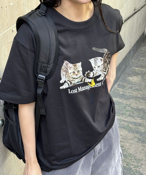 LMCの「【UNISEX】LMC／PLAYING CAT T  2114125（Tシャツ/カットソー・レディース・ブラック/ホワイト/ブルー・SMALL/MEDIUM/LARGE）」の7枚目の写真