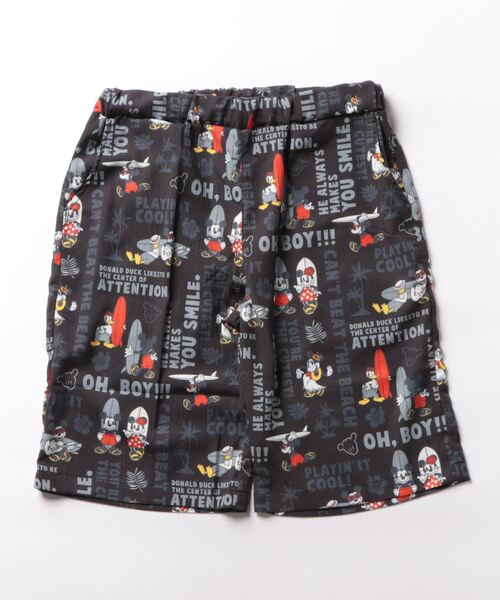 Disney（ディズニー）の「親子お揃い ディズニー 総柄リゾートハーフパンツ 9493A（トップス別売）（その他パンツ・レディース・ライトグリーン系1/ブラック・M/XL/L/S）」の2枚目の写真