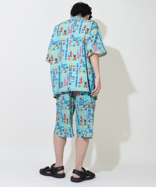 Disney（ディズニー）の「親子お揃い ディズニー 総柄リゾートハーフパンツ 9493A（トップス別売）（その他パンツ・レディース・ライトグリーン系1/ブラック・M/XL/L/S）」の10枚目の写真