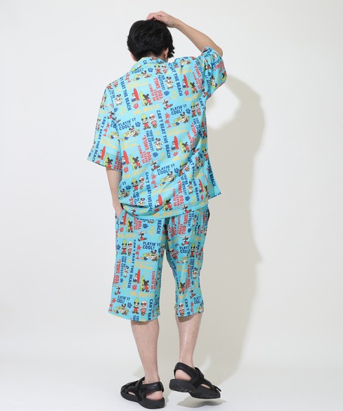 Disney（ディズニー）の「親子お揃い ディズニー 総柄リゾートハーフパンツ 9493A（トップス別売）（その他パンツ・レディース・ライトグリーン系1/ブラック・M/XL/L/S）」の12枚目の写真