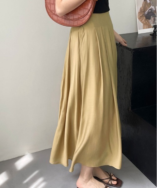 kirakiraShop（キラキラショップ）の「ハイウエスト タックギャザー スカート（スカート・レディース・ベージュ/ホワイト/ブルーグリーン・M）」の15枚目の写真