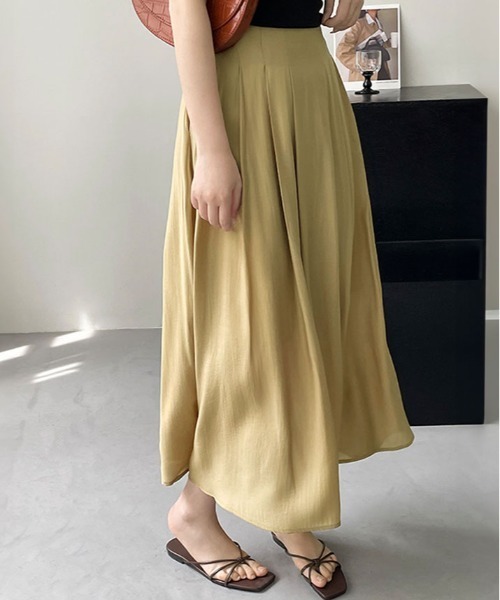 kirakiraShop（キラキラショップ）の「ハイウエスト タックギャザー スカート（スカート・レディース・ベージュ/ホワイト/ブルーグリーン・M）」の16枚目の写真