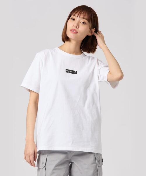 agnes b.(アニエスベー)の「【ユニセックス】SEQ8 TS ボックスロゴTシャツ(Tシャツ/カットソー・レディース・ホワイト・SMALL/MEDIUM/X-LARGE/LARGE)」の5枚目の写真