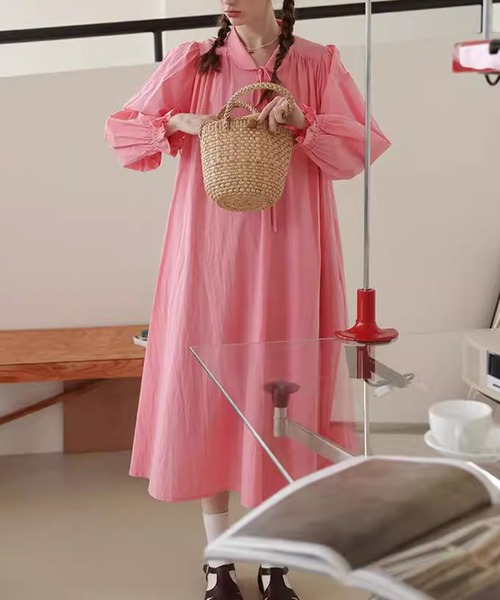 aimoha（アイモハ）の「無地ワンピース（ワンピース・レディース・ブルー/レッド・SMALL/MEDIUM/LARGE）」の21枚目の写真