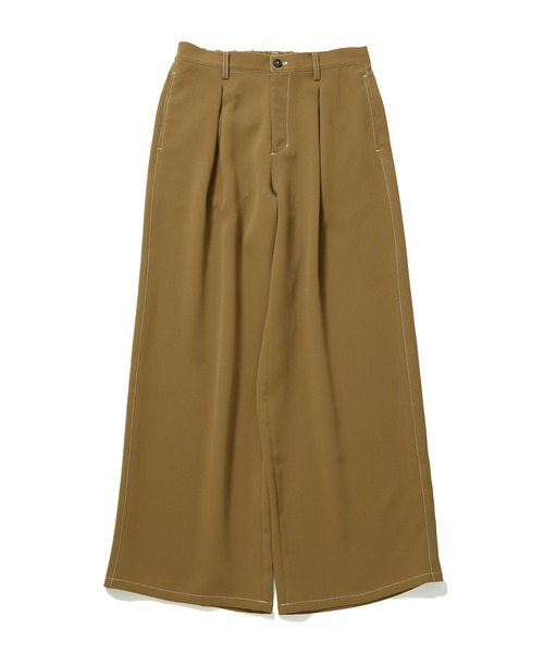 JUNRED（ジュンレッド）の「【 セットアップ対応 】ステッチワークボックスプリーツワイドパンツ（スラックス・メンズ・ブラック/オリーブ/ライトグレー・L/M/S）」の13枚目の写真