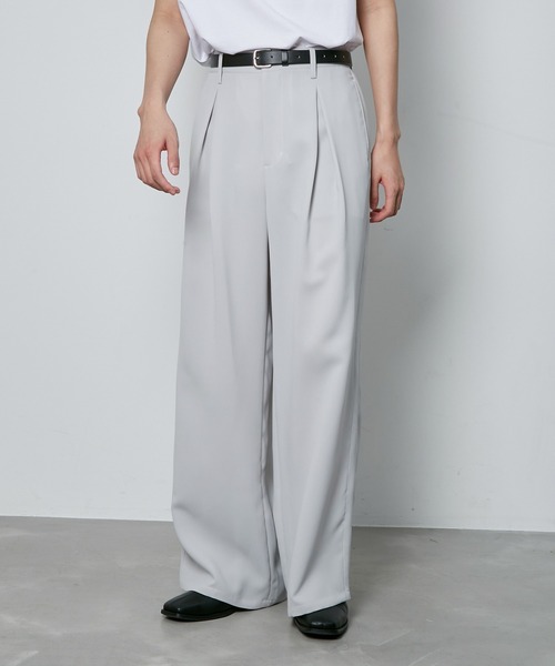 セール】【 セットアップ対応 】ステッチワークボックスプリーツワイド