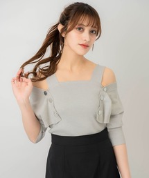 ボレロレイヤードデザインラメニット