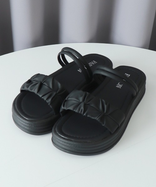 Miniministore(ミニミニストア)の「ストラップサンダル 厚底 ミュール(サンダル・レディース・ブラック/アイボリー/ベージュ・23.5cm/23.0cm/22.5cm/25.0cm/24.5cm/24.0cm)」の15枚目の写真