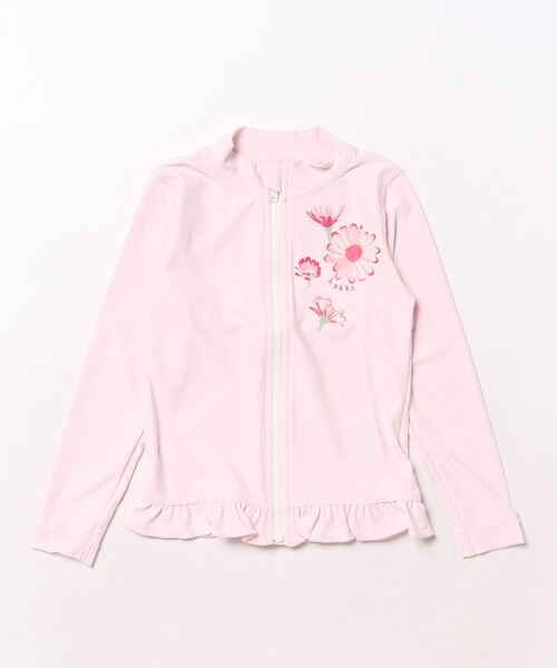 HAKKA KIDS（ハッカキッズ）の「[水着･スイム]フラワープリントラッシュガード（ラッシュガード・キッズ・ピンク/パープル・S/M/L）」の4枚目の写真