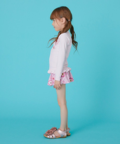 HAKKA KIDS（ハッカキッズ）の「[水着･スイム]フラワープリントラッシュガード（ラッシュガード・キッズ・ピンク/パープル・S/M/L）」の7枚目の写真