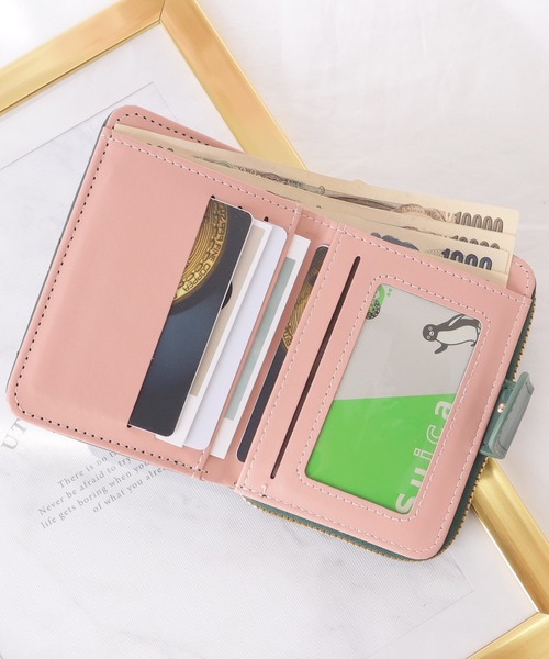 Lace Ladies(レースレディース)の「フラワー キルティング 二つ折り ラウンドファスナー 財布(財布・レディース・ブラック/ライトピンク/ブルーグレー/グリーン/チェリーピンク・FREE)」の12枚目の写真