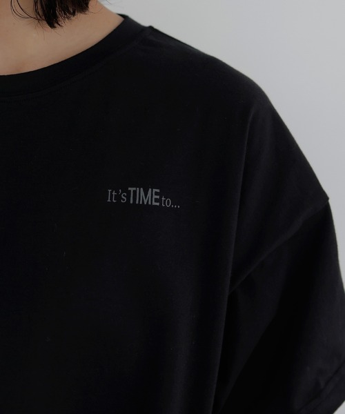  hellam（へラム）の「STATIONバックロゴオーバーサイズT（Tシャツ/カットソー・レディース・オフホワイト/スミクロ/ブラック・FREE）」の8枚目の写真