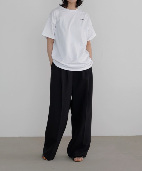 hellam（へラム）の「STATIONバックロゴオーバーサイズT（Tシャツ/カットソー・レディース・オフホワイト/スミクロ/ブラック・FREE）」の11枚目の写真