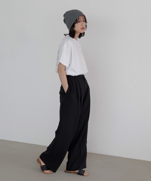  hellam（へラム）の「STATIONバックロゴオーバーサイズT（Tシャツ/カットソー・レディース・オフホワイト/スミクロ/ブラック・FREE）」の12枚目の写真