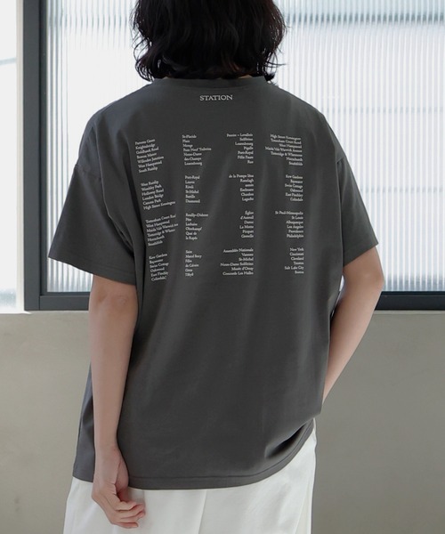  hellam（へラム）の「STATIONバックロゴオーバーサイズT（Tシャツ/カットソー・レディース・オフホワイト/スミクロ/ブラック・FREE）」の14枚目の写真