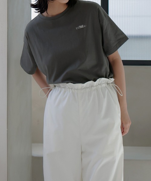  hellam（へラム）の「STATIONバックロゴオーバーサイズT（Tシャツ/カットソー・レディース・オフホワイト/スミクロ/ブラック・FREE）」の17枚目の写真