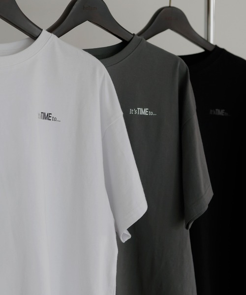 hellam（へラム）の「STATIONバックロゴオーバーサイズT（Tシャツ/カットソー・レディース・オフホワイト/スミクロ/ブラック・FREE）」の19枚目の写真