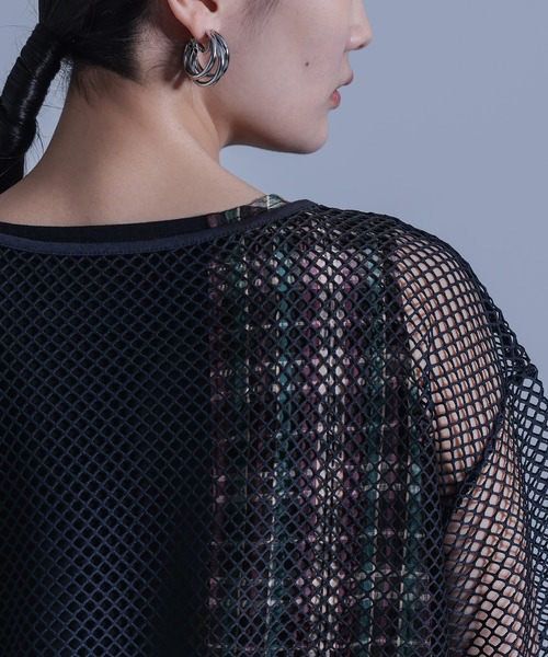 kOhAKU（コハク）の「『メッシュTシャツ×チェック柄切替タンクワンピースセット』（ワンピース・レディース・ブラック・2/1）」の17枚目の写真