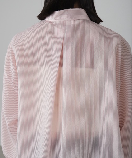 FREE'S MART（フリーズマート）の「◇シアーストライプオーバーシャツ（シャツ/ブラウス・レディース・ブルー系その他/ピンク系その他/ブルー系その他2/ホワイト系その他・FREE）」の7枚目の写真