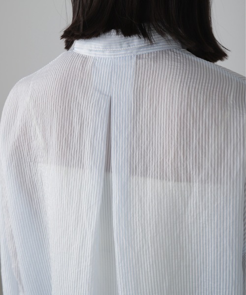 FREE'S MART（フリーズマート）の「◇シアーストライプオーバーシャツ（シャツ/ブラウス・レディース・ブルー系その他/ピンク系その他/ブルー系その他2/ホワイト系その他・FREE）」の17枚目の写真