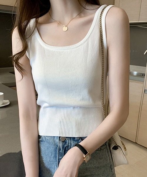 Miniministore(ミニミニストア)の「タンクトップス レディース 無地(タンクトップ・レディース・ブラック/モカ/パープル/グリーン/ホワイト・FREE)」の18枚目の写真