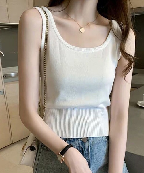 Miniministore(ミニミニストア)の「タンクトップス レディース 無地(タンクトップ・レディース・ブラック/モカ/パープル/グリーン/ホワイト・FREE)」の19枚目の写真