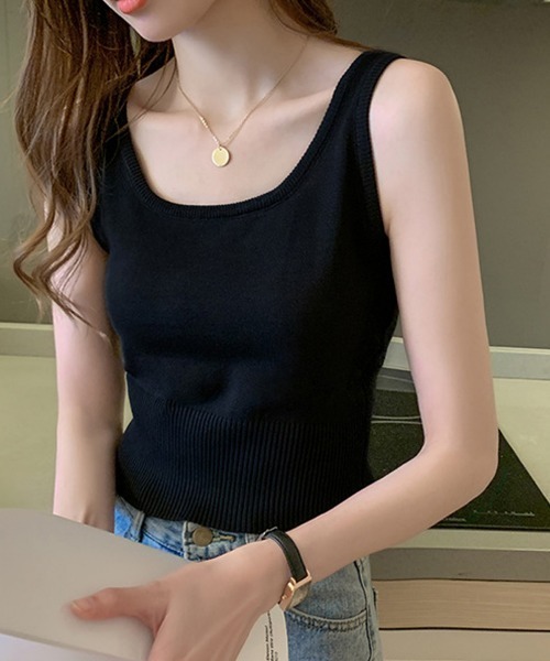 Miniministore(ミニミニストア)の「タンクトップス レディース 無地(タンクトップ・レディース・ブラック/モカ/パープル/グリーン/ホワイト・FREE)」の21枚目の写真