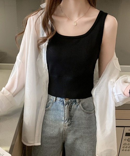 Miniministore(ミニミニストア)の「タンクトップス レディース 無地(タンクトップ・レディース・ブラック/モカ/パープル/グリーン/ホワイト・FREE)」の22枚目の写真