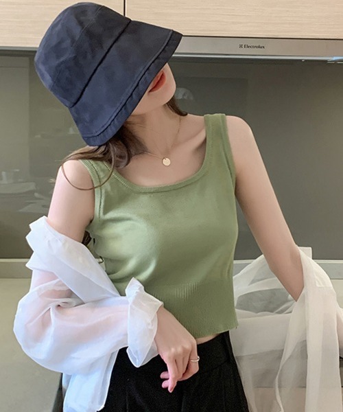 Miniministore(ミニミニストア)の「タンクトップス レディース 無地(タンクトップ・レディース・ブラック/モカ/パープル/グリーン/ホワイト・FREE)」の13枚目の写真