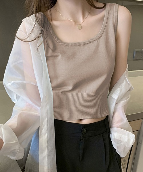 Miniministore(ミニミニストア)の「タンクトップス レディース 無地(タンクトップ・レディース・ブラック/モカ/パープル/グリーン/ホワイト・FREE)」の14枚目の写真