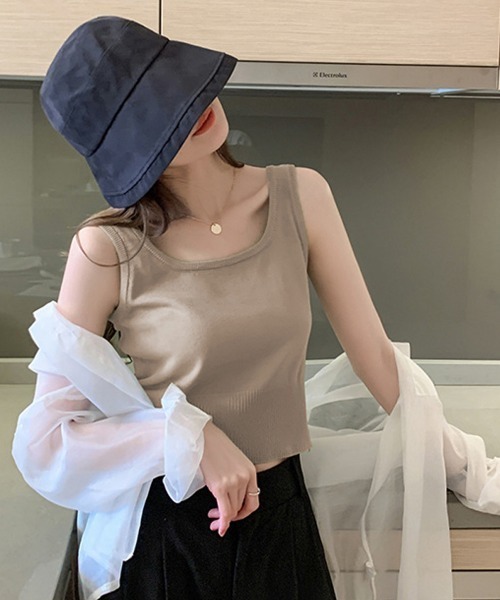Miniministore(ミニミニストア)の「タンクトップス レディース 無地(タンクトップ・レディース・ブラック/モカ/パープル/グリーン/ホワイト・FREE)」の15枚目の写真