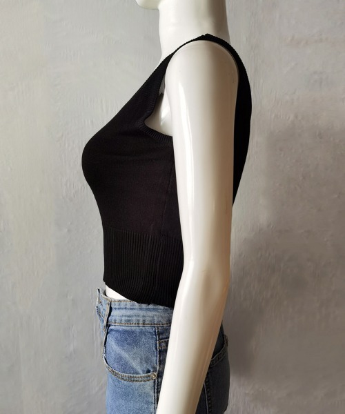 Miniministore(ミニミニストア)の「タンクトップス レディース 無地(タンクトップ・レディース・ブラック/モカ/パープル/グリーン/ホワイト・FREE)」の6枚目の写真