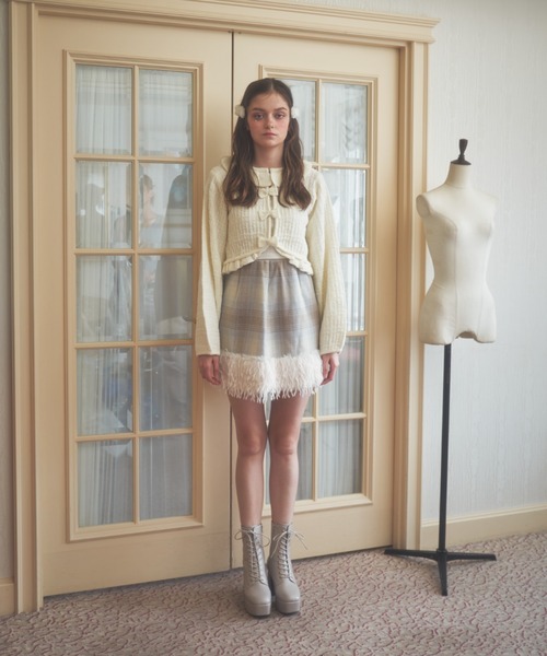 Lovilyn（ラヴィリン）の「リボンボタンフリルカーディガン（カーディガン/ボレロ・レディース・ホワイト/ボルドー/ベージュ・FREE）」の8枚目の写真