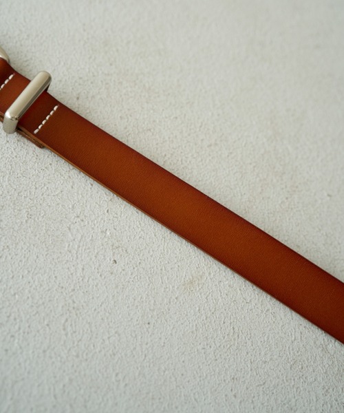 CAMPHOR WOOD(カンファーウッド)の「western cow recycle leather belt / ウエスタン牛革リサイクルレザーベルト(ベルト・メンズ・ブラウン/ブラック・FREE)」の6枚目の写真