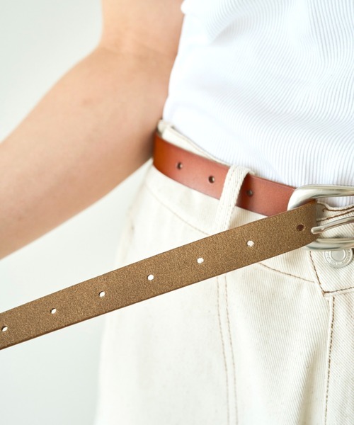 CAMPHOR WOOD(カンファーウッド)の「western cow recycle leather belt / ウエスタン牛革リサイクルレザーベルト(ベルト・メンズ・ブラウン/ブラック・FREE)」の15枚目の写真