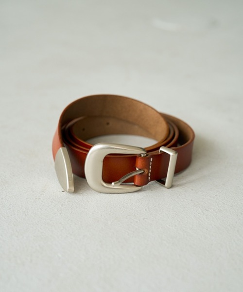 CAMPHOR WOOD(カンファーウッド)の「western cow recycle leather belt / ウエスタン牛革リサイクルレザーベルト(ベルト・メンズ・ブラウン/ブラック・FREE)」の20枚目の写真