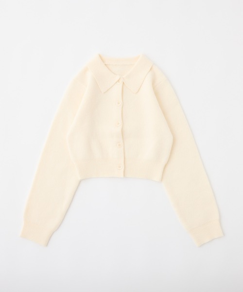 WEB限定】ポロ襟ニットカーディガン（ニット/セーター）｜one after