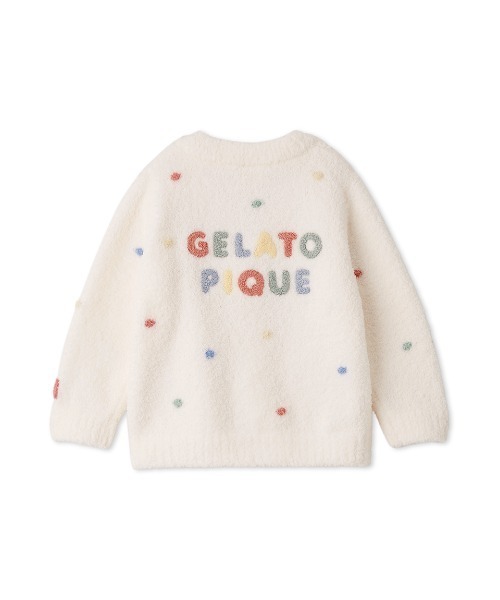 gelato pique(ジェラートピケ)の「【BABY】ベビモコドットカーディガン(ルームウェア/パジャマ・キッズ・ピンク/オフホワイト・80/70)」の14枚目の写真