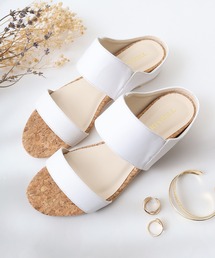 ダブルストラップ ミュール」に該当するサンダルファッション通販