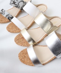 ダブルストラップ ミュール」に該当するサンダルファッション通販