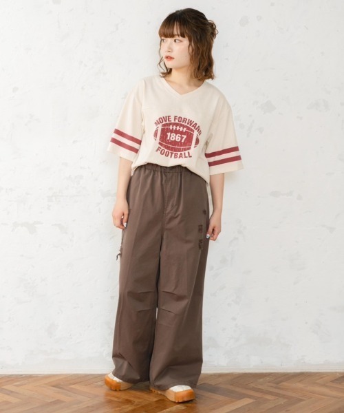 eLur（エラー）の「フットボールT（Tシャツ/カットソー・レディース・ブラック/レッド・FREE）」の10枚目の写真