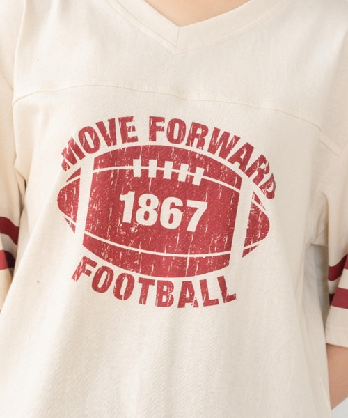 eLur（エラー）の「フットボールT（Tシャツ/カットソー・レディース・ブラック/レッド・FREE）」の11枚目の写真