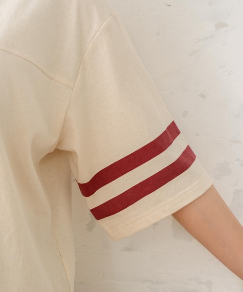 eLur（エラー）の「フットボールT（Tシャツ/カットソー・レディース・ブラック/レッド・FREE）」の9枚目の写真