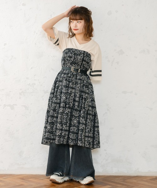 eLur（エラー）の「フットボールT（Tシャツ/カットソー・レディース・ブラック/レッド・FREE）」の12枚目の写真