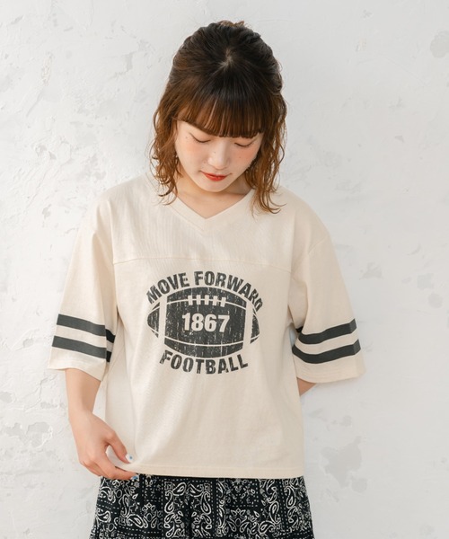 eLur（エラー）の「フットボールT（Tシャツ/カットソー・レディース・ブラック/レッド・FREE）」の17枚目の写真