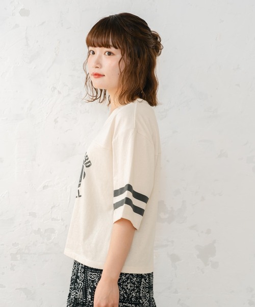 eLur（エラー）の「フットボールT（Tシャツ/カットソー・レディース・ブラック/レッド・FREE）」の16枚目の写真