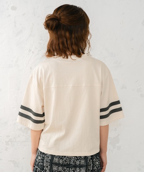 eLur（エラー）の「フットボールT（Tシャツ/カットソー・レディース・ブラック/レッド・FREE）」の15枚目の写真