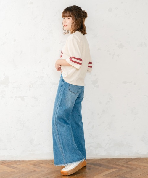 eLur（エラー）の「フットボールT（Tシャツ/カットソー・レディース・ブラック/レッド・FREE）」の19枚目の写真