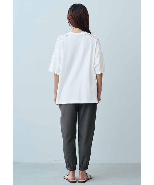 MEDE19F(メデジュウキュウ)の「MEDE19F レース遣いのコンビTシャツ(Tシャツ/カットソー・レディース・ブラック/ベージュ/ホワイト・MEDIUM/LARGE/XX-LARGE/X-LARGE)」の9枚目の写真